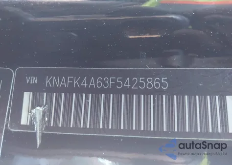 2015 Kia Forte Lx z USA, uszkodzony, nr VIN KNAFK4A63F5425865